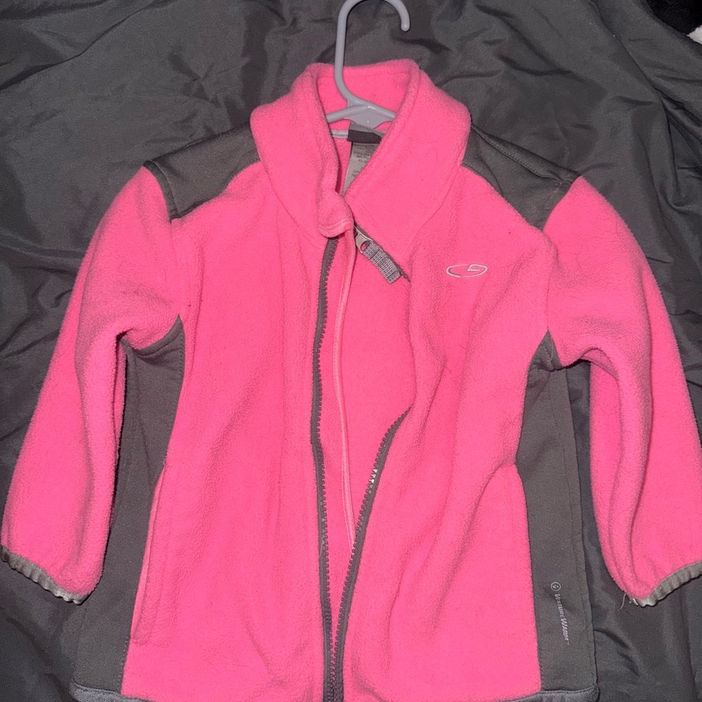 Pink and Gray Fleece Jacket